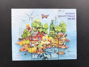 Aland blocco 23 timbrato