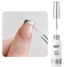 Metallic Silver Gel Nail Polish Art Liner, 8Ml 3D Mirror Chrome Effect Color Nai