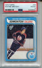 1979 Topps Wayne Gretzky Rookie Card PSA 4 Graded Hockey #18. rookie card picture