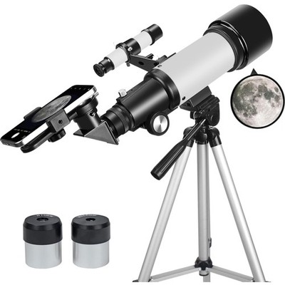 Teleskop 70mm 400mm Refraktor Reiseobjektiv Astro Teleskop mit Smartphone Halter