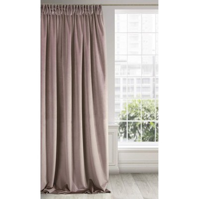 RIA opaque velvet curtain with curling ribbon 1 piece Plain Thermal Curtain, Ve...