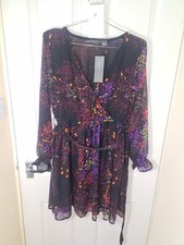 French Connection Elise Satin Faux Wrap Dress