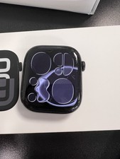 Apple Watch Series 10 46mm Jet Black Aluminium GPS Average 100% Batt Health.