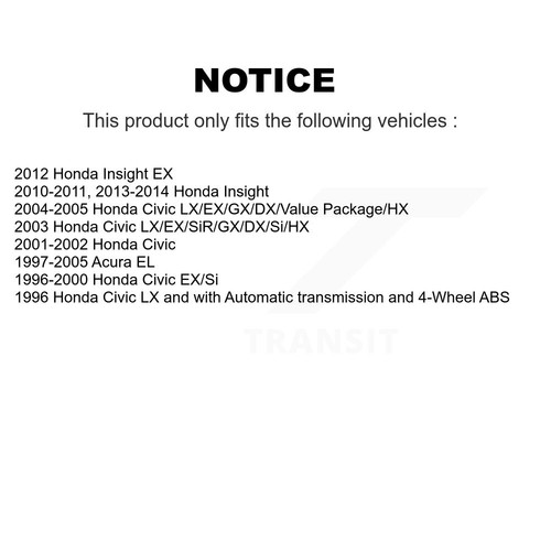 Front Coat Brake Rotors Ceramic Pad Kit For 1996-2005 Honda Civic LX EX GX DX HX - Picture 2 of 15