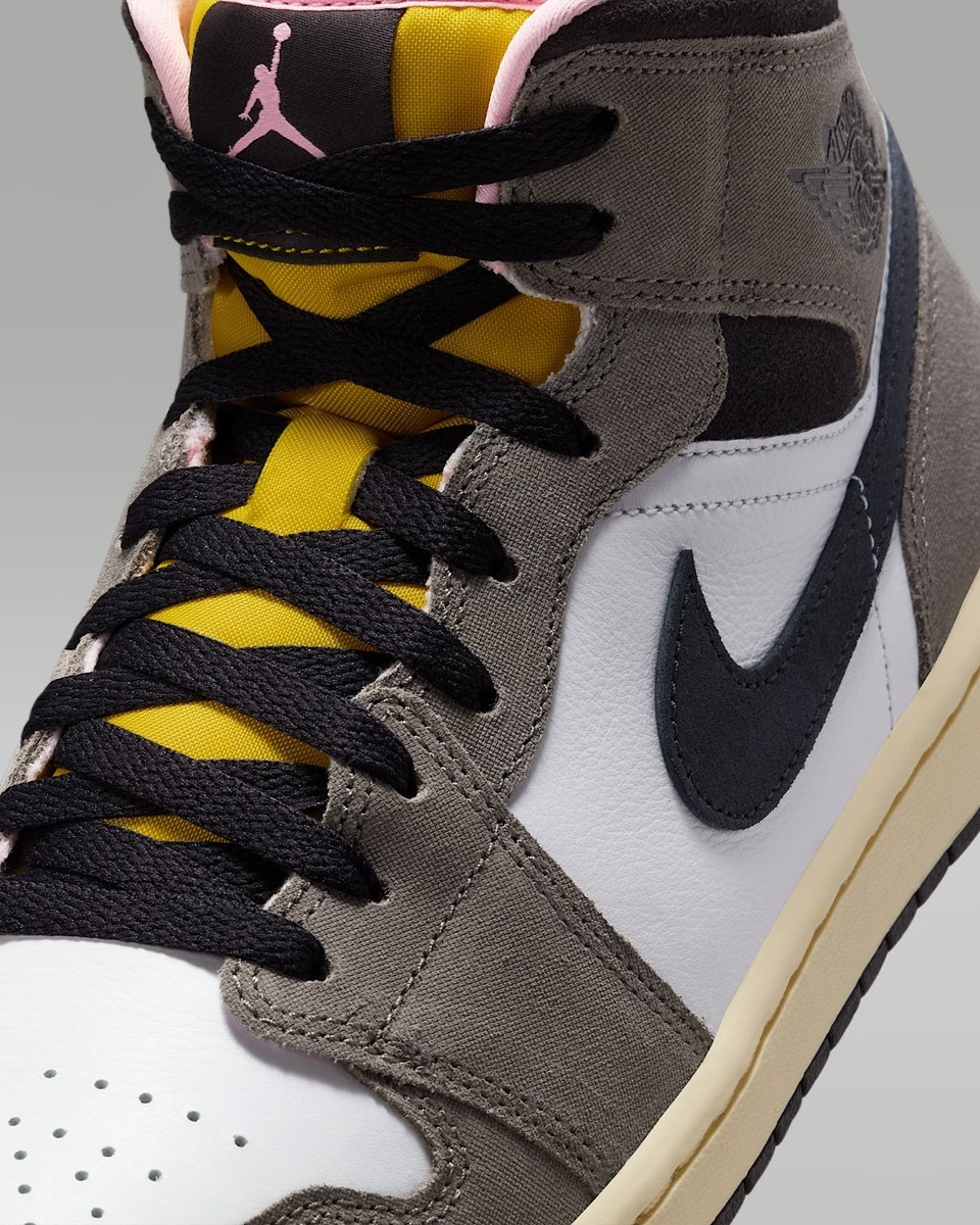 NIKE Air Jordan 1 Mid SE HQ2011-100 White cave stone dark sulfur