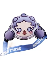 POP Mart City Paradise Limited Skullpanda Leather Crossbody Bag Purple Authentic