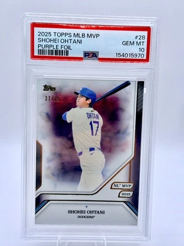 2025 Topps MVP Collection Shohei Ohtani Purple Foil #28 #/75 - GEM MT 10 Dodgers