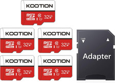 32GB Micro SD Card 5 Pack, Class 10 Microsdhc Flash Memory Card with Adapter UHS