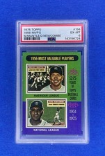 1975 Topps 1956-MVP's M. Mantle/D. Newcombe PSA 6