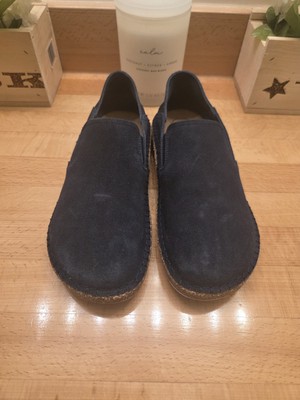 Birkenstock Callan Slip-on Flats Blue Suede Womens Size 37 