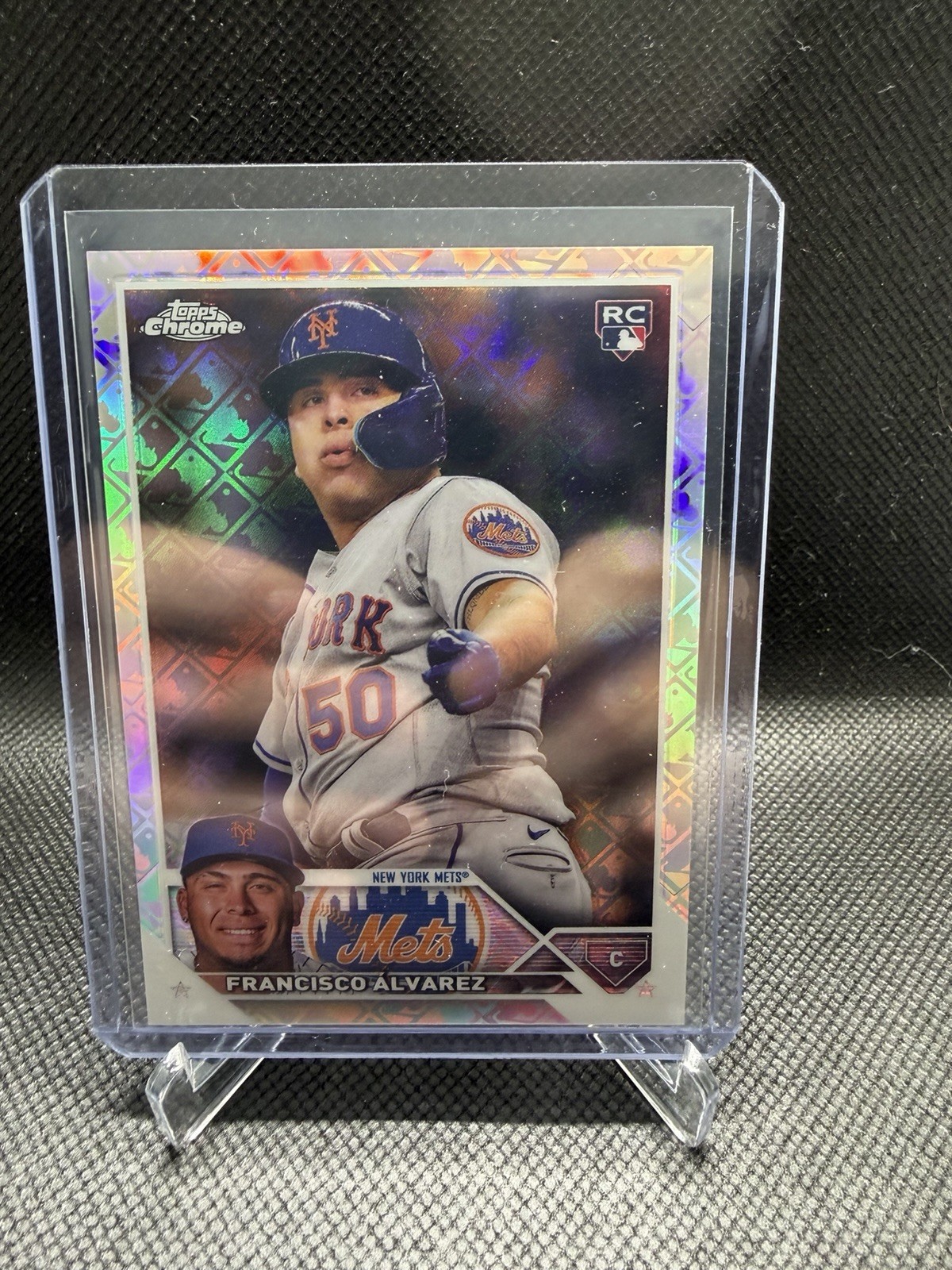 FRANCISCO ALVAREZ 2023 Topps Chrome Logofractor #203 Photo Image Variation SP RC