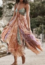 ZIMMERMANN-LIKE NEW- BRIGHTON HANKY HEM MIDI DRESS-Size 2 AUS 12-RRP $1795