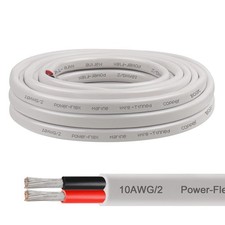 10 Gauge Marine Wire, 10FT 10 AWG Tinned Copper Oxygen-Free Boat Cable Duplex...