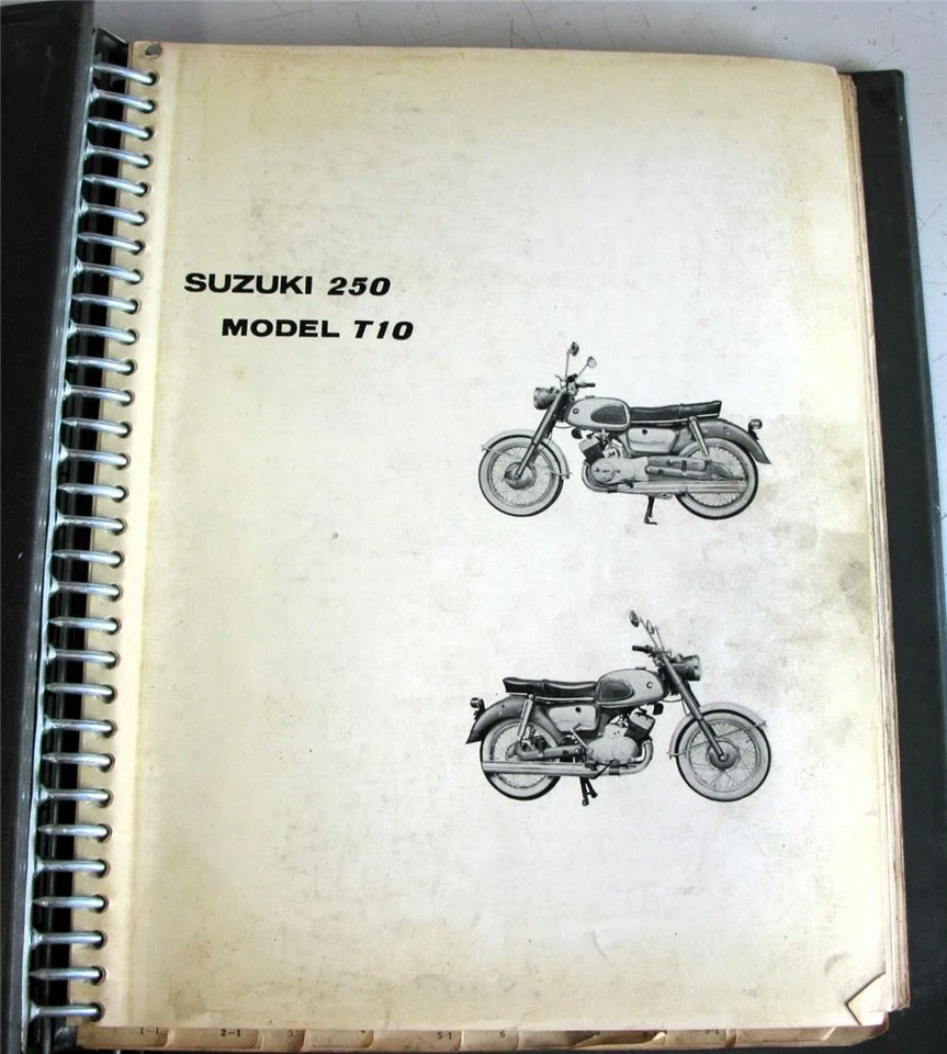 SUZUKI 250 Model T10 Illustrated Motorcycle Parts List undated - Image 2 of 4