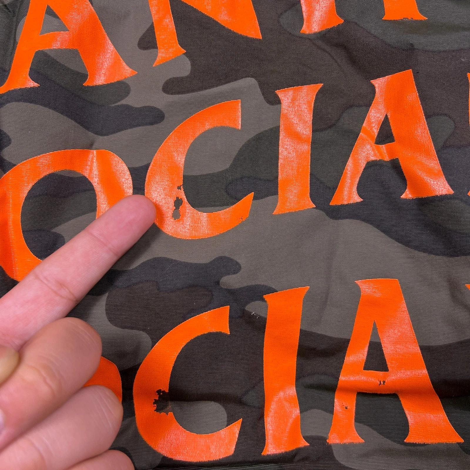 Anti Social Social Club Mens Green Orange Logo Camo Anorak Jacket Size XL - product detail image 12