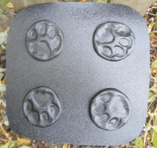 Moldes de plástico con impresión de 4 patas reutilizables yeso cemento resina cera moldes 3" x 1/4" cada uno