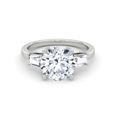 14k White Gold Ring F 4.50 Carat Lab-created Diamond IGI Certificate Love Gift