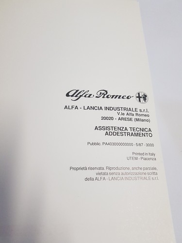 Manuale officina Alfa Romeo Alfa 164 bollettino tecnico operazioni manutenzione. - Foto 12 di 24
