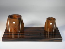 Set de bureau art Déco en ébène de Macassar