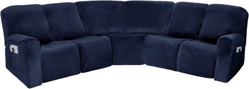 L Shaped Velvet Corner Sectional Cover Recliner Slipcover Protector Corner Piece - Picture 44 of 335