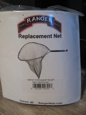 Ranger Hook Free Replacement Poly Fishing Net 30" Deep 30PHF Fits Hoop to 22"