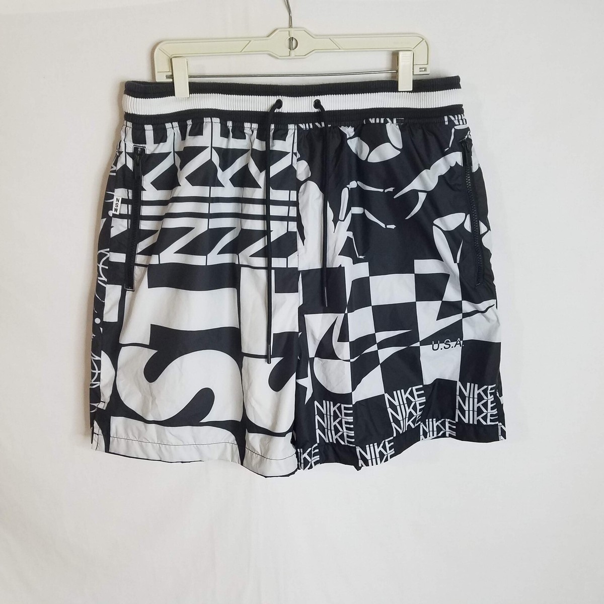 Nike NSW Mens SportsWear Printed Scorpion Shorts Black/White Mens