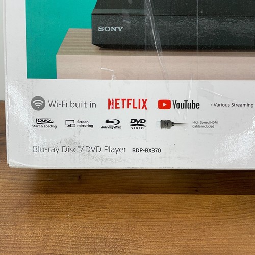 Sony BDPBX370 1080p Streaming Blu ray Disc Player with Wi Fi NEW Box Damage - Picture 3 of 12