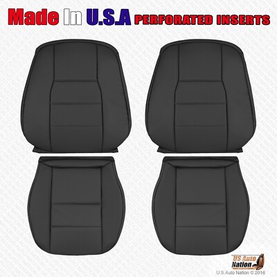 2008 2009 2010 Mercedes Benz C250 C300 C350 Front Bottoms-Tops Leather Cover Blk