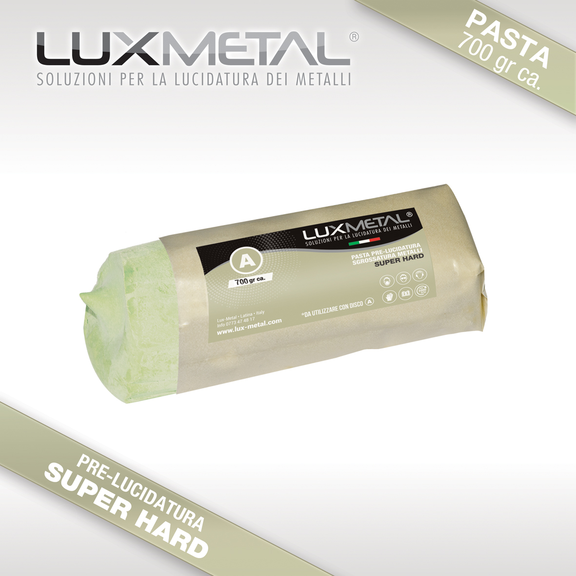 Pasta pre lucidatura lucidante 700 GR per metalli acciaio inox alluminio ferro