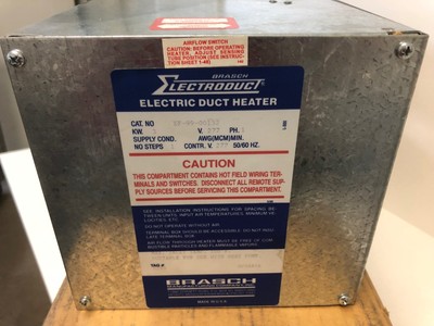 NEW OLD STOCK BRASCH ELECTRODUCT ELECTRIC DUCT HEATER XF-99-00132 3KW 277V  | eBay