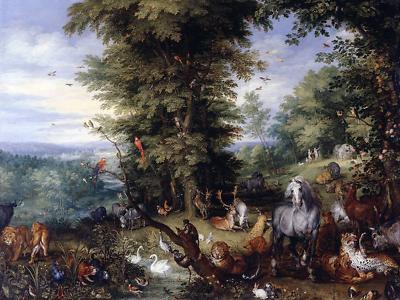 animals horses bird by J. Brueghel Tile Mural Kitchen Backsplash Ceramic 10x8