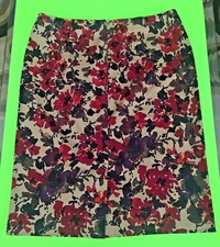 TALBOTS - Women Cotton Blend floral skirt, Size: 8, 1 ONLY