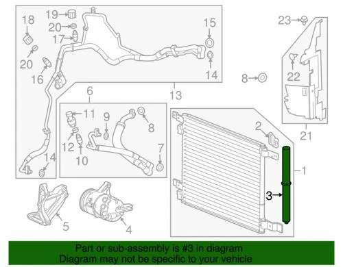 Receptor de ar condicionado genuíno GM 2010-2016 Cadillac SRX base secador 22973656 - Imagem 2 de 2