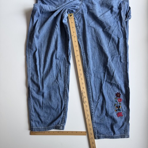THE DISNEY STORE Womens Medium Jean Overalls Embroidered Mickey Minnie Mouse VTG - Imagen 15 de 18