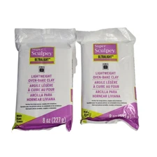 Lot Of 2 Sculpey UltraLight Polymer Clay 8oz-White