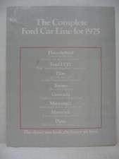 1975 Ford Car Line Ltd Elite Torino Pinto Dealer Sales Brochure Foldout