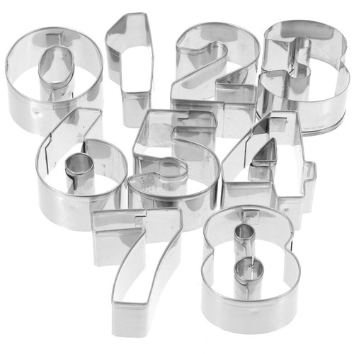 10 Pcs Backwerkzeuge Digitale Keksform Fondant-Kuchenform Muffinförmchen - Bild 4 von 19