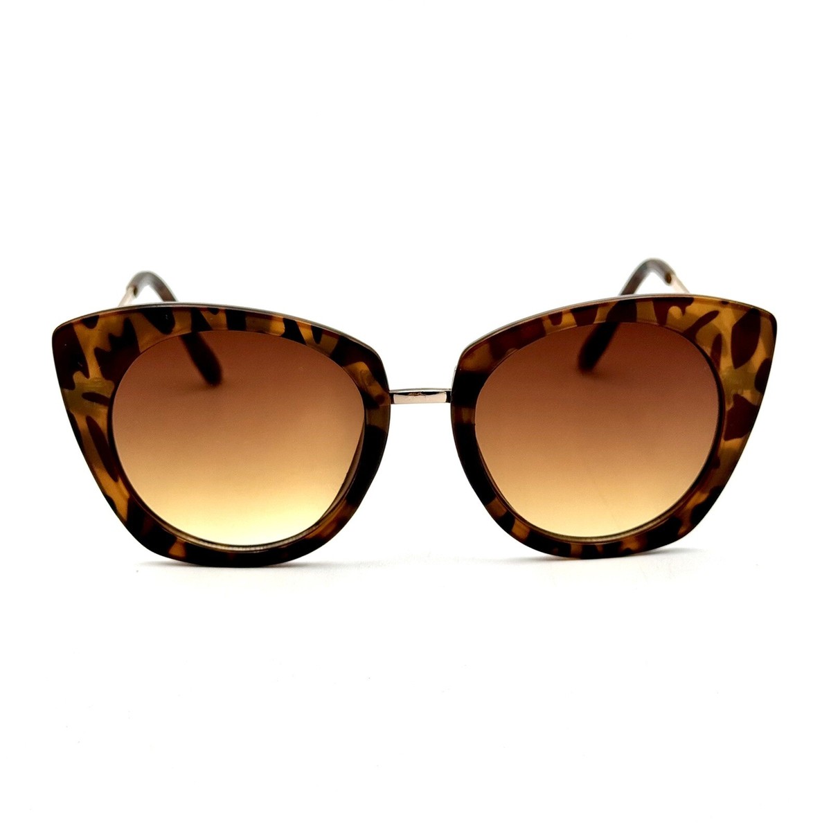 Fashion Cat-Eye Sunglasses Oversize Tortoise Shell Acetate  display picture 3