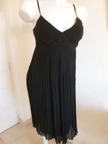 Robe Bustier 123 - Taille 44 - Noir, Or Et Crème - Neuve Sans étiquettes