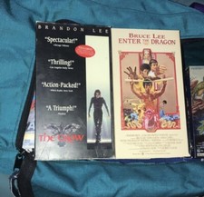 VHS tape Bruce Lee Enter The Dragon And Brandon Lee The Crow