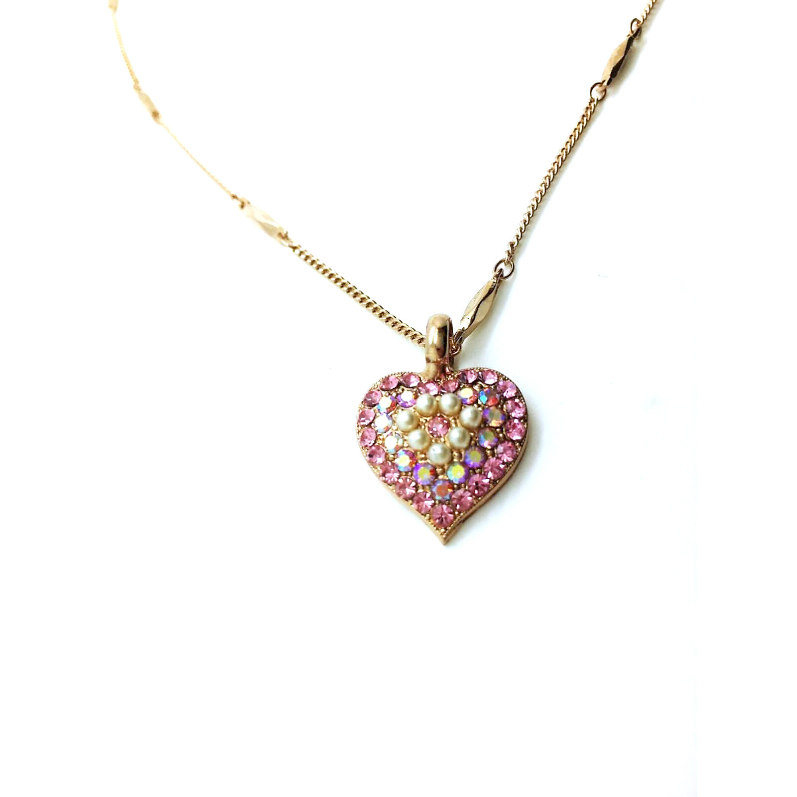 Shimmering Heart Shape Pearl Pendant Necklace by Mariana  -image