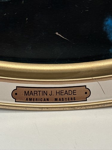 Sunshine American Masters Platter Martin J Heade Magnolia Flower Gold Trim 14x12 - Picture 8 of 14