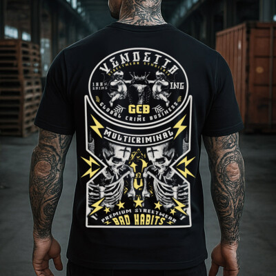 Vendetta Inc. Herren Shirt Dark Pulse schwarz VD-1605 S-5XL Männer TShirt 