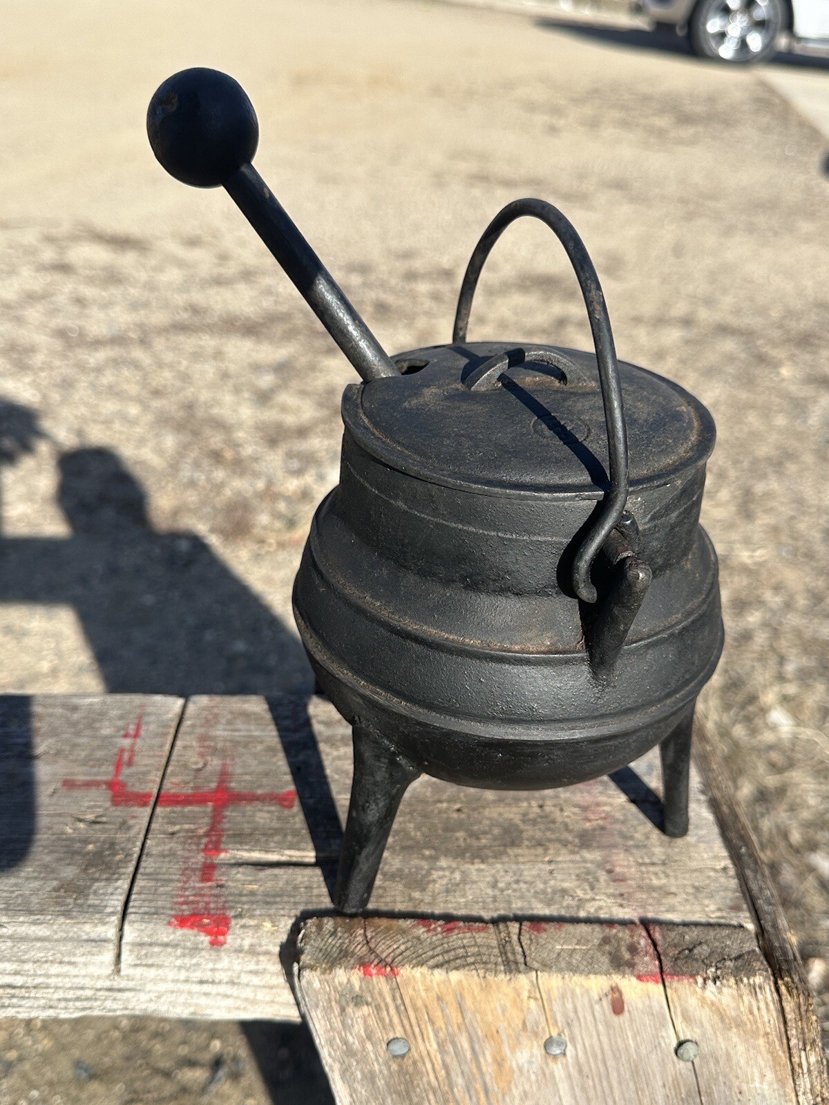 Cast Iron Smudge Pot Cauldron Tree Warmer Fire Starter Pumice Wand