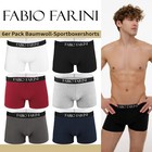 Fabio Farini 6er Unterhosen Herren Set - Boxershorts Baumwolle - Retroshorts