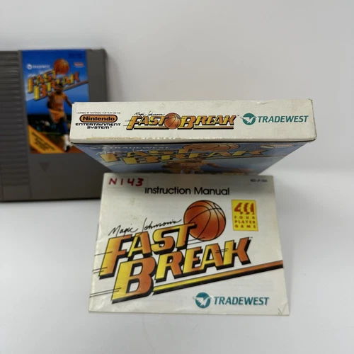 Magic Johnson's Fast Break (Nintendo Entertainment System, 1990) NES CIB - Picture 8 of 12