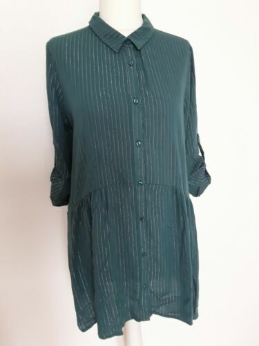 Tunique/Chemisier Vert Jacqueline Riu - Taille 46 - Manches 3/4 - Occasion Impeccable