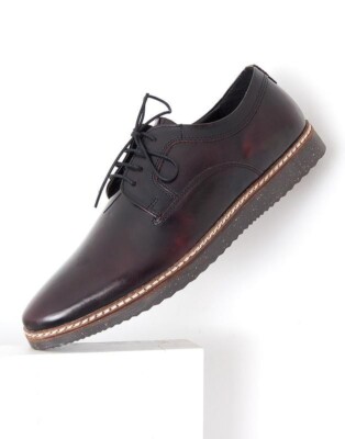 Men's NWT ASOS Burgundy Leather Lace Up Derby Shoes US 11