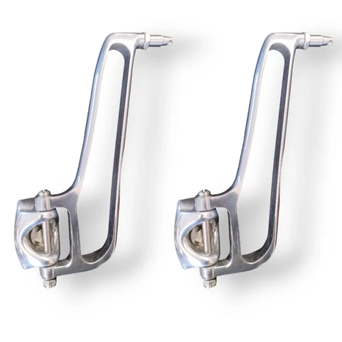 VW Baywindow Commercial Mirror Arms & Bracket M194 (pair) POLISHED AAC394