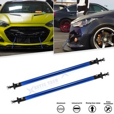 Adjust Blue Bumper Lip Splitter Strut Rod Tie Support Bar 7.87'' For Hyundai Kia